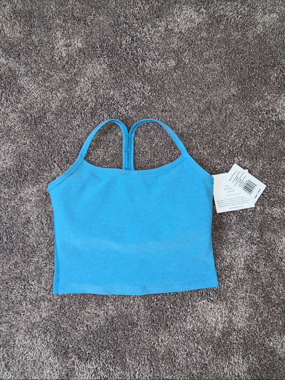 NWT Beyond Yoga Blue Cropped Tank Top size XS